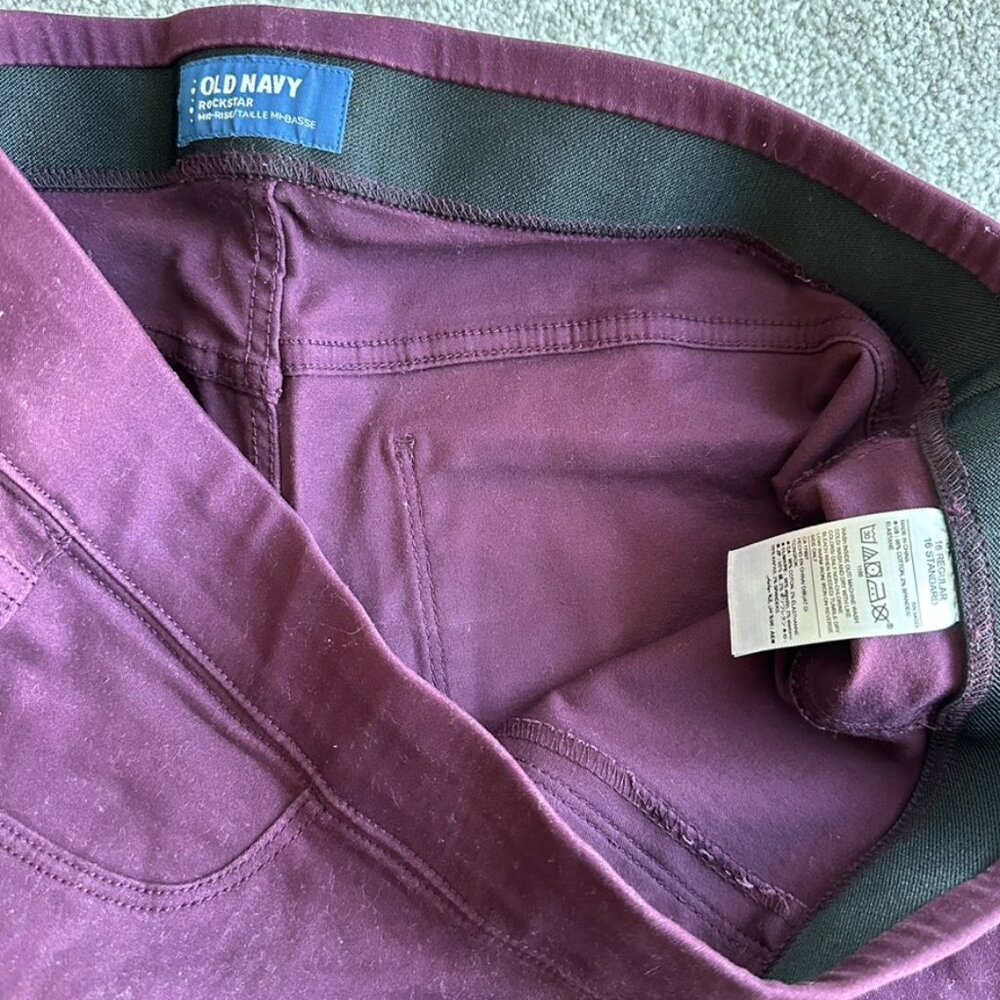 Old Navy Rockstar Mid-Rise Jeggings Size 16 Regular - Picture 2 of 3